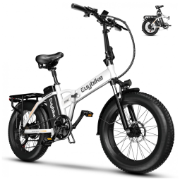 Bicicleta Elétrica Dobrável bluebiko F6B com Motor Brushless 750W (Pico 1000W), Bateria Removível 48V 20Ah, Freios a Disco Duplos e Sistema