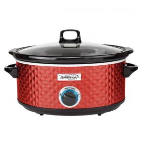 Panela Elétrica Multifuncional 7L, Aço Inoxidável com Controle de Temperatura, 270W, 110v, BRENTWOOD SELECT SC 157R, Vermelho