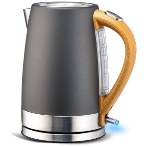 Chaleira Elétrica 1.7L com Desligamento Automático e Aço Inoxidável, 110v, SULIVES, Cinza