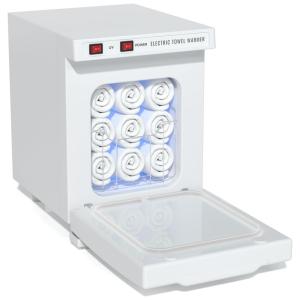 Mini Aquecedor de Toalha Elétrico 2 em 1, 5L para Barbearia, Salão, SPA e Esteticista com Capacidade para até 9 Toalhas Faciais