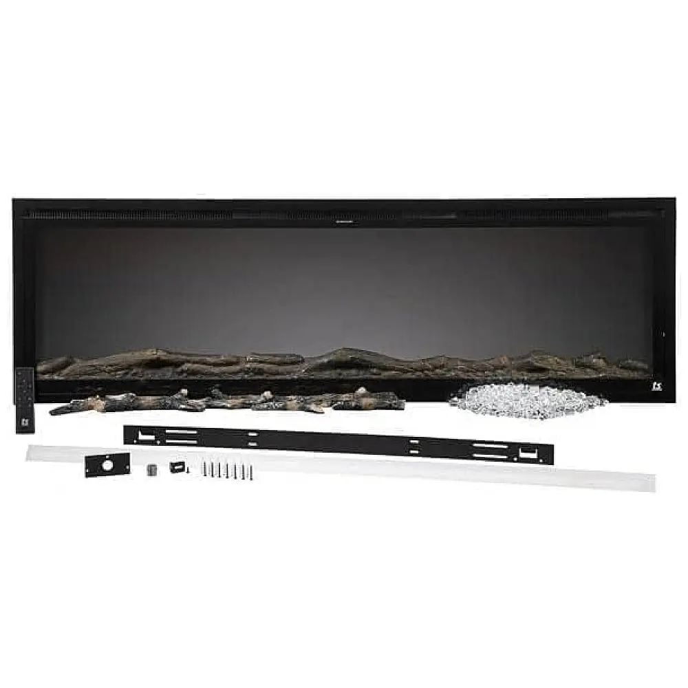 Lareira Elétrica de Embutir A48x213L com Controle Remoto e Chamas Multicoloridas, 1500W, 110V, TOUCHSTONE 80050, Preta — foto 3