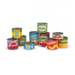 Kit Latas para Mercearia Infantil com 10 Un Empilháveis para Crianças Acima de 3 Anos, Melissa & Doug