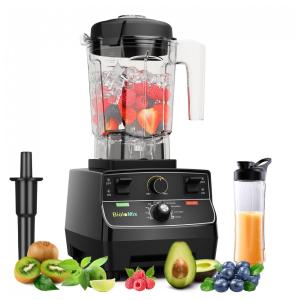 Liquidificador Profissional 2L com Predefinições e Garrafa Portátil, 110V 2200W, Biolomix, Preto