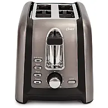 Torradeira de 2 Fatias com 7 Níveis de Tostagem, Aço Inoxidável, 110v, OSTER TSSTTRGM2L, Preto