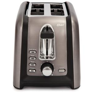 Torradeira de 2 Fatias com 7 Níveis de Tostagem, Aço Inoxidável, 110v, OSTER TSSTTRGM2L, Preto