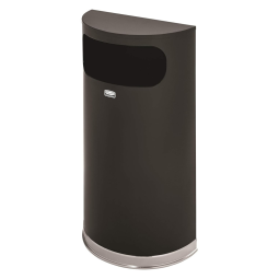 Lixeira em Aço 34 Litros Rubbermaid Preta Moderna