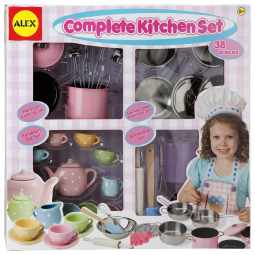 Conjunto de Cozinha Completo com 38 Peças para Crianças a Partir de 8 Anos, ALEX TOYS 606C, Rosa