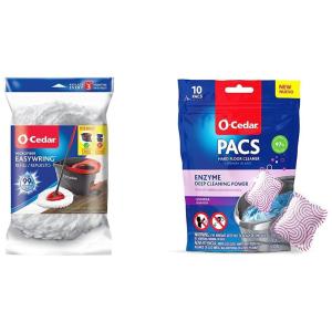 Kit Refil Mop Microfibra e Limpa Pisos Natural Aroma Lavanda, O Cedar