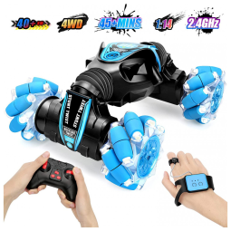 Carrinho de Controle Remoto com Sensor de Gestos e 360 de Rotação, VVEMERK, Azul