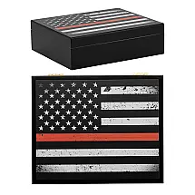 Humidor Supreme Preto Série Red Line 20 Charutos Cedro Espanhol Interior