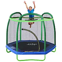 Cama Elastica Infantil com Diâmetro e Rede de Proteção para até 70 kg, CLEVR CRS805404, Verde