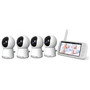 Babá Eletrônica NexiGo com 4 Câmeras, 2 Vias de Áudio, Bateria Recarregável e Sensor de 4 Temperatura