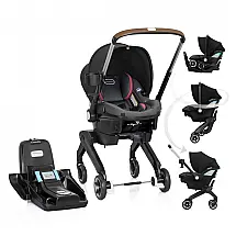 Cadeirinha Evenflo Shyft DualRide Rosa Sistema de Viagem 2-em-1 1,4 a 13,6 kg