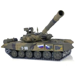 Tanque Militar Rússia T90 3938 de Controle Remoto com Metal e Torre Giratória para Adultos, Wheelfun