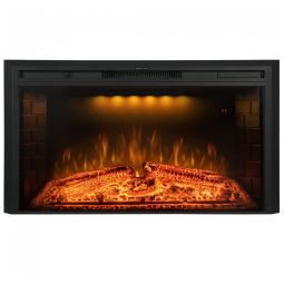 Lareira Elétrica de Embutir A69x127L com Proteção contra Superaquecimento e Chamas Ajustavel, 110V 1500W, Benrocks, Preta