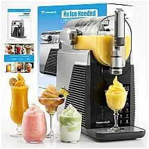 Máquina de Slush Raspadinha Homintell R3 2L Preta 6 Programas Sem Gelo Auto Limpeza