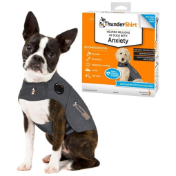 Colete Anti Ansiedade e Extresse para Cães de Pequeno porte, 3 a 6 Kg, THUNDERSHIRT HGXS T01, Cinza