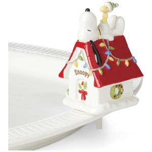 Enfeite de Natal em Porcelana Snoopy para Prato, Lenox 896880, Branco