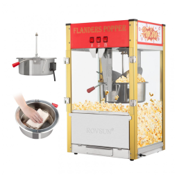 Pipoqueira Elétrica Faz até 25,3 kg de Pipoca com Panela de 450g, Colher de Aço Inoxidável, Colher de Óleo e 3 Copos de Pipoca, 110V