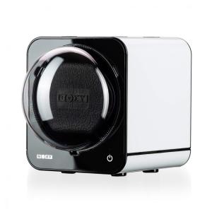 Caixa, Estojo Rotativo Automático para Relógios, 1 Lugar, ABEST BOXY Fancy Brick, Branco