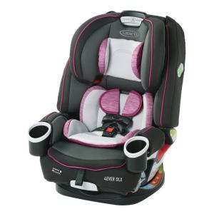 Cadeira de Bebê para Carro 4 em 1 para 10 Anos de Uso, Graco 4Ever DLX, Preta e Rosa