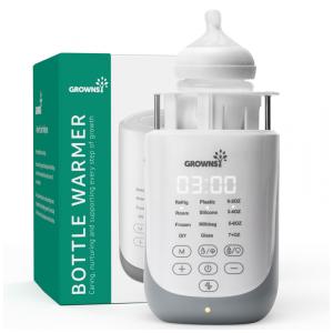 Aquecedor de Mamadeira GROWNSY com Recurso Inovador de Elevação Automática, 10 em 1 Rápido Aquecedor de Mamadeira com Luz Noturna