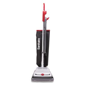 Aspirador de Pó Profissional com Fio e Limpeza Silenciosa, 110V, Sanitaire SC889B, Preto e Vermelho