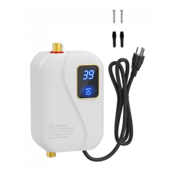 Aquecedor de Água Tankless Elétrico OVAS HOO Branco 3000W Display Digital Ponto de Uso Portátil XY-FC 110V