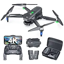 Drone com Câmera 4K, Transmissão 5G com Estojo de Transporte, ATTOP, Preto