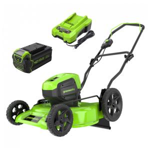 Cortador de Grama Greenworks 40V com Rodas Grandes e Motor Sem Escovas