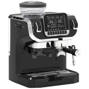 Máquina de Café Expresso Semi Automática 15 Bar com Moedor Embutido e Bocal de Leite, 110V 1450W, Mcilpoog TC520, Preta