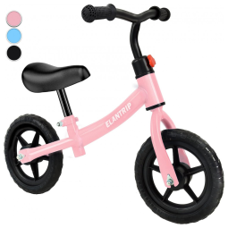 Bicicleta sem Pedal para Crianças de 2 a 5 Anos com Assento e Guidão Ajustáveis, Elantrip, Preta