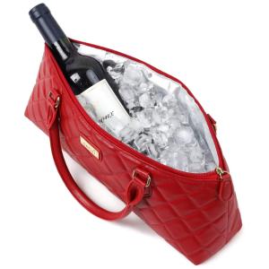 Bolsa Térmica Para Transporte de Vinhos Sachi até 1 Garrafa, Vermelho