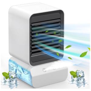 Climatizador de Ar Portátil de Mesa, Capacidade 600mL, 3 Velocidades, LIWIN FC05, Branco