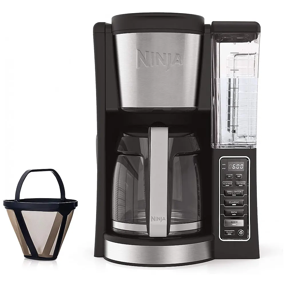 Cafeteira Ninja CE201 Programável 12 Xícaras Preto Aço Inox 120V