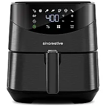 Fritadeira Elétrica AirFryer 8 em 1 com Painel Digital, 1700W, 110V, SINCREATIVE TXG S5T9, Preto