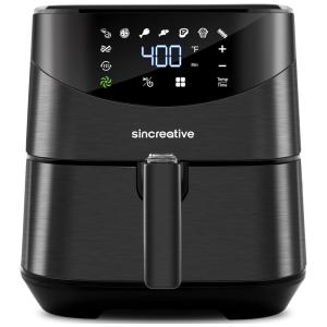 Fritadeira Elétrica AirFryer 8 em 1 com Painel Digital, 1700W, 110V, SINCREATIVE TXG S5T9, Preto
