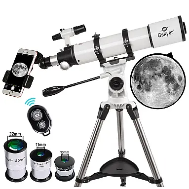 Telescópio Refrator Astronômico Gskyer 600x90mm