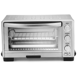 Forno Elétrico em Aço Inoxidável com Gradinha e Bandeja Frontal Removível, 110V 1800W, Cuisinart, Prata