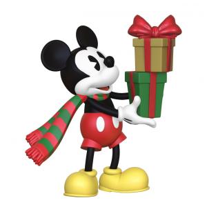 Miniatura Mickey Mouse Mickey's Special Delivery Hallmark Keepsake Disney Plástico Ornamento de Natal Vermelho e Verde 1.16” Modelo QXM9281
