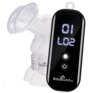 Bomba Tira Leite Dupla Portátil e Compacta com Controle Digital, Branca, BABYBUDDHA 636836518473, Branco