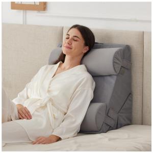 Conjunto de 4 Travesseiros Ortopédicos em Cunha para Dormir, Ajustáveis para Refluxo Ácido e Alívio de Dores nas Costas, Pós-Cirúrgico