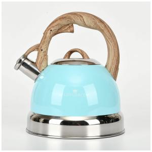 LUXGRACE Chaleira 2L com Apito e Cabo ergonômico, Aço Inoxidável, Azul Claro