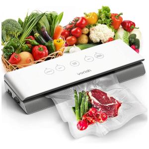 Seladora a Vácuo Automática para Alimentos Secos e Úmidos com Controle Digital, 110V, Voriah, Branca