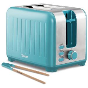 Twinzee Torradeira Vintage de 2 Fatias com 6 Níveis de Tostagem, 850W, 110V, Preto