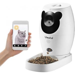 Vmotal Comedouro Automático 0.5L com Câmera Full HD Visão Noturna, Wi Fi, Branca