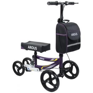 Andador de Joelho Direcionável até 136 kg, AROUS, Roxo