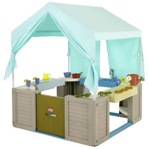 Casinha Bangalô para Crianças com 25 Acessórios, Ideal para 2 a 5 Anos, LITTLE TIKES 656002M, Verde