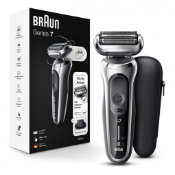 Barbeador Elétrico Masculino Portátil Braun 7020s com Acessórios e Estojo, Bivolt