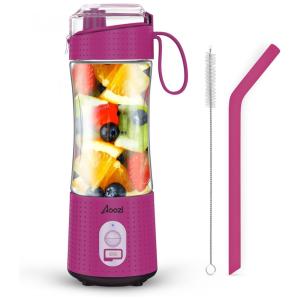 Liquidificador Pessoal Portátil 400mL para Vitaminas, 150W, Aoozi, Roxo